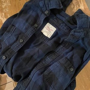 Navy and black flannel